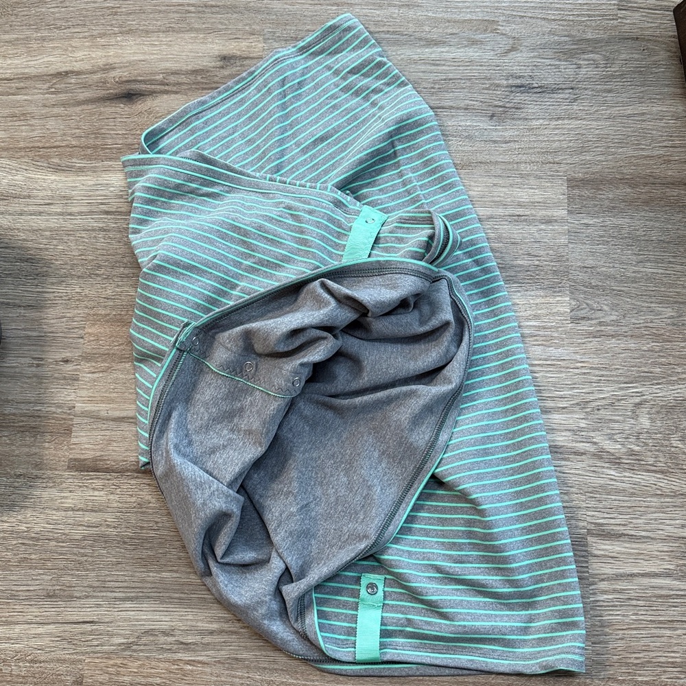 Striped Gray and Green Vinyasa Scarf